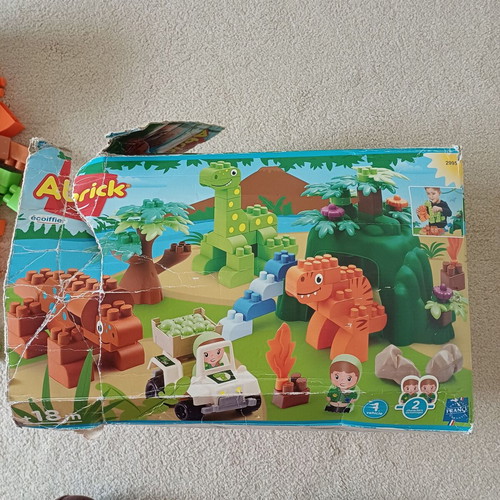 Ecoiffier Abrick Dinosaur Land toy set used