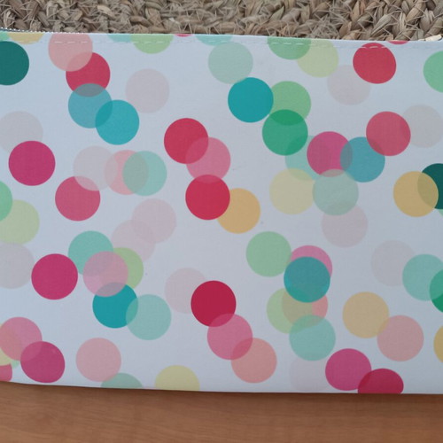 Polka Dot Toiletry Bag like new, synthetic multicolor
