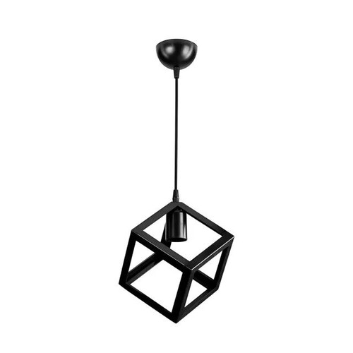 Ceiling light fixture, black geometric design
