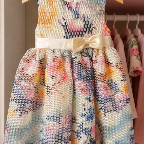 Children's festive dress like new with bow, size 4 years