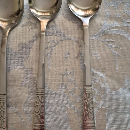 Vintage stainless steel Rogers Casa Vista cutlery set used, 17 pieces