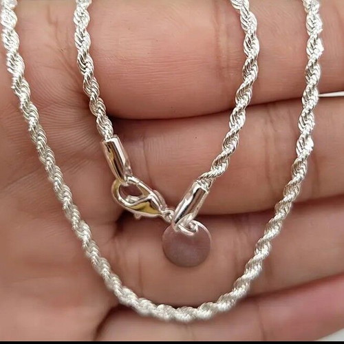 Stainless steel necklace chain 50cm new silver color