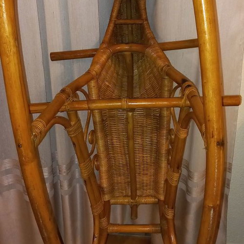 Children's rocking bamboo horse unused