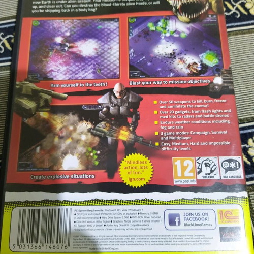 Alien Shooter Vengeance PC like new