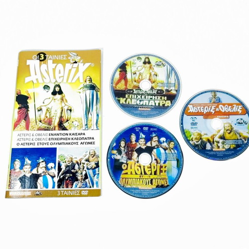 Asterix DVD collection of 3 live-action comedy movies like new