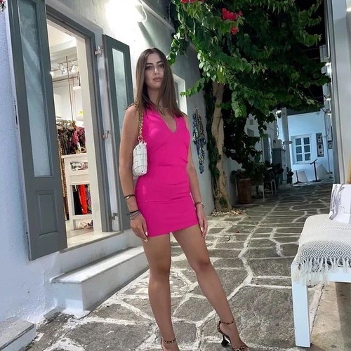 Hot Pink Mini Dress Bershka New Size Small