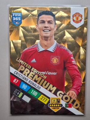Κάρτα Cristiano Ronaldo Panini FIFA 365 2023 Premium Gold Limited Edition σαν καινούργιο