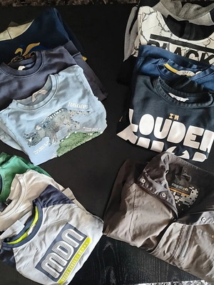 Clothing pack for 8-year-old boy like new, 1 jacket, 9 shirts