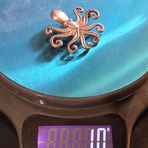 Greek Octopus Silver Brooch 925 used, 10g