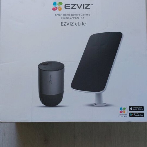 EZVIZ Wireless Camera Kit with Solar Panel like new, 1080P