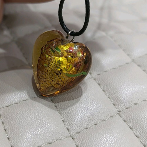 Heart necklace with handmade heart new