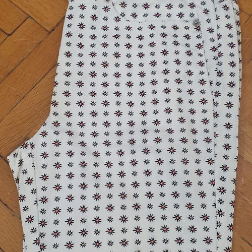 Marc Cain Sports white floral pants, size 3
