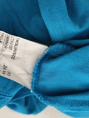 Σετ United Colors of Benetton βαμβακερό t-shirt και σορτς σαν καινούργιο, μπλε και τιρκουάζ