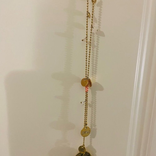 Steel necklace new, tie style
