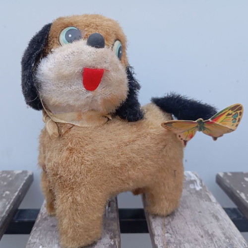 Cragstan Linerman wind-up dog used, Japan 1950