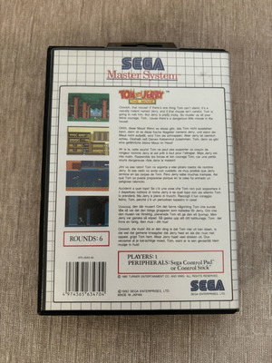 Tom & Jerry Sega Master System game used