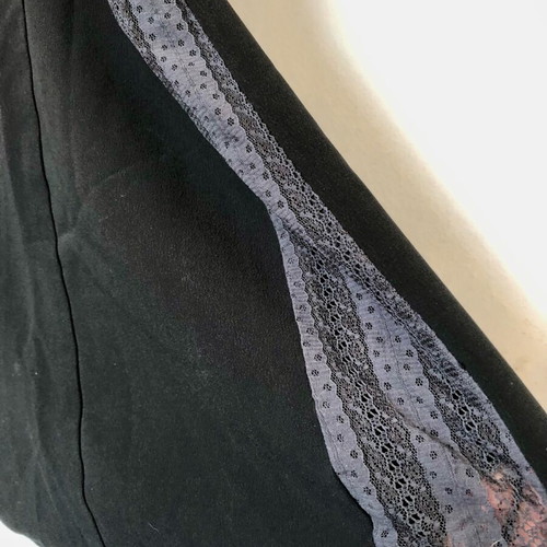 Hippy bell-bottom pants with lace used, size L