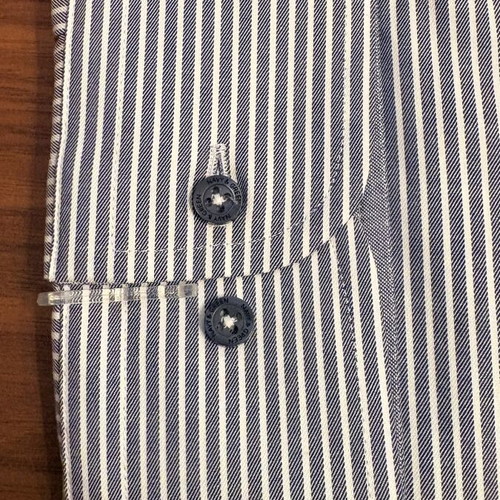 Navy & Green Men’s Striped Shirt XL New