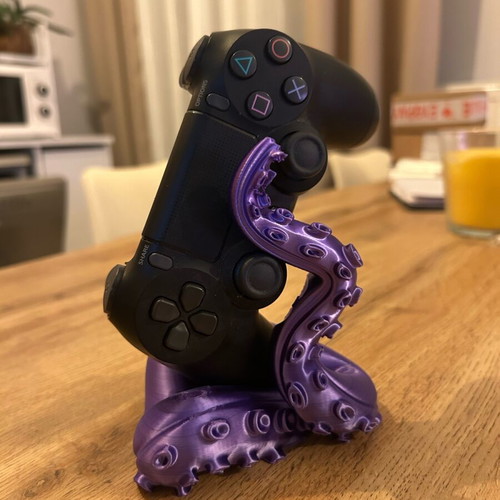 Gaming Controller Stand Octopus Design 3D Printed New with NFC