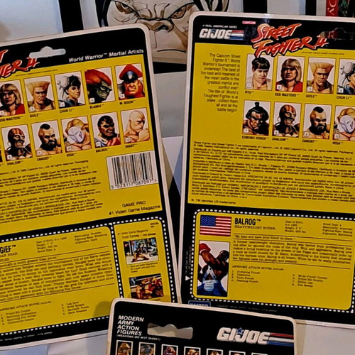 GI Joe Street Fighter 4 figures like new, carded 1992
