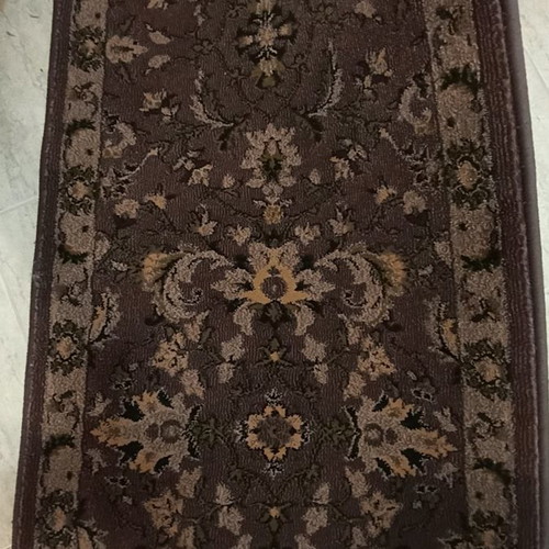 Runner 0.65m dark brown, 80% acrylic 20% wool new