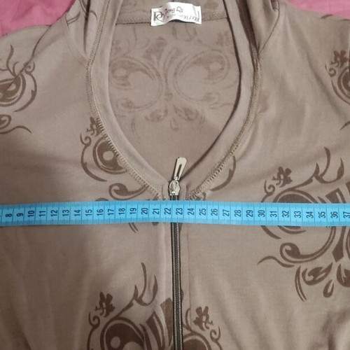 Summer cardigan brown with hood cotton like new, Small-Medium