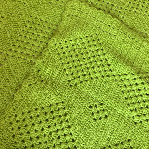 Handmade knitted blanket like new 1.80 x 2.00 m