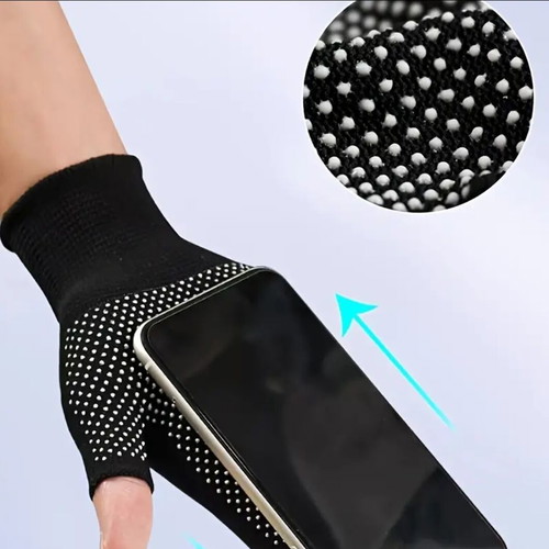 Gloves with 2 cut fingers new, fabric non-slip