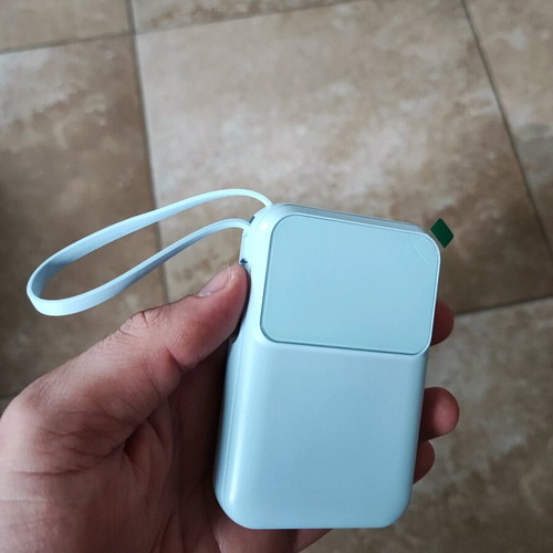 Powerbank 10000mAh blue with built-in cables new