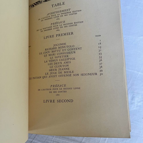 'Contes et Nouvelles' by Jean de La Fontaine, used hardcover books 1937-1938