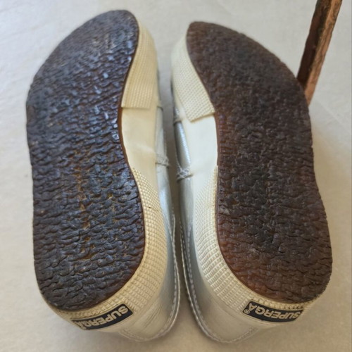 Superga sneakers size 38 silver like new