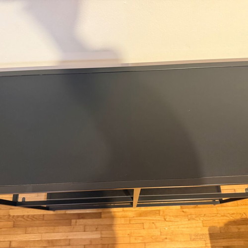 Black console with glass like new