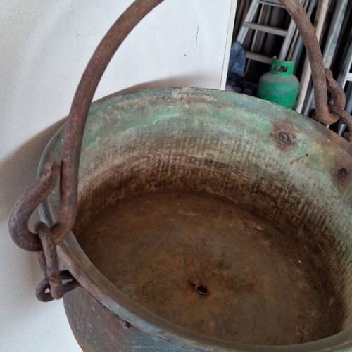 Bronze vintage decoration with iron supports used