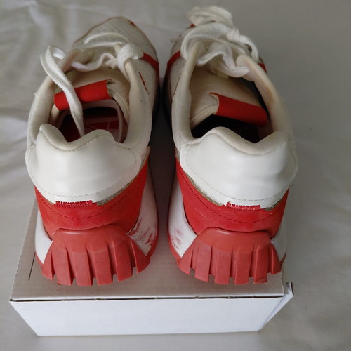 Zara sneakers used, coral and white, size 39