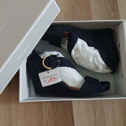 Tamaris Sandals No.38 New Black With Box