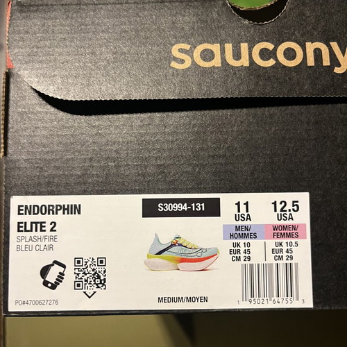 Saucony Endorphin Elite 2 running shoes new, turquoise, size 45