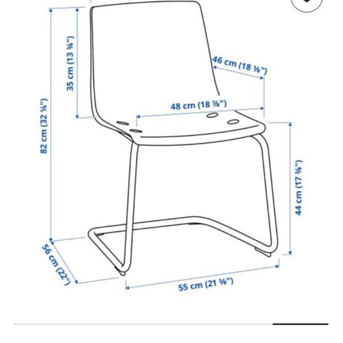 Tobias Ikea chairs like new, plexiglass anthracite, set of 4