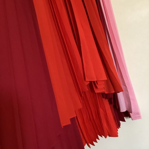 Maje No1 Pleated Midi Dress red-pink, like new
