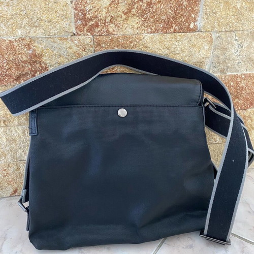 Lacoste messenger bag like new, charcoal with fabric strap