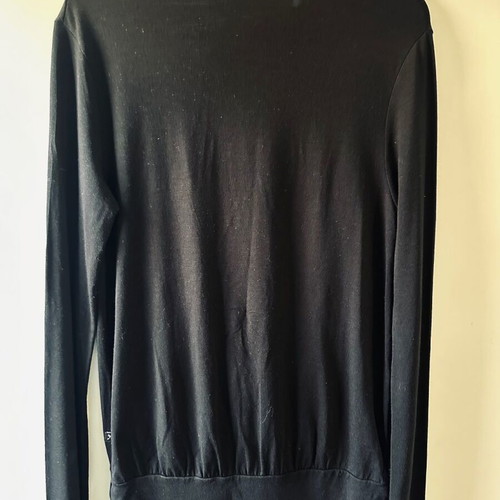 Ysatis Archive Black Blouson Top V-Neck with Shirring like new