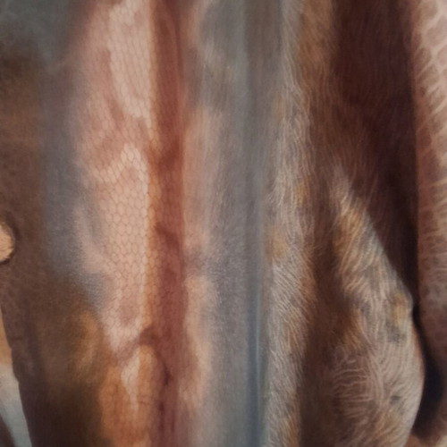 Lightweight blazer with animal print, like new, one size brown