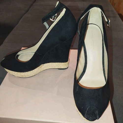 Zara platforms new size 40, 12 cm heel, black