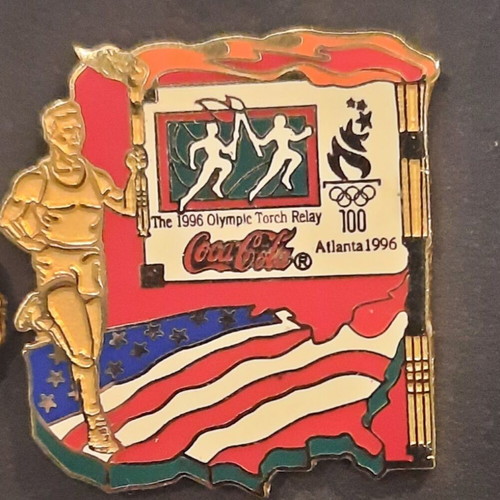 Olympic Games Torch Relay Route Athens to Atlanta 1996 like new, display ready