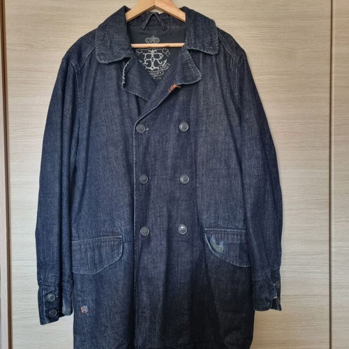 Replay men's denim coat XL like new, vintage blue