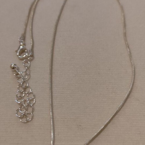 Necklace with silver pearl pendant made of stainless steel new