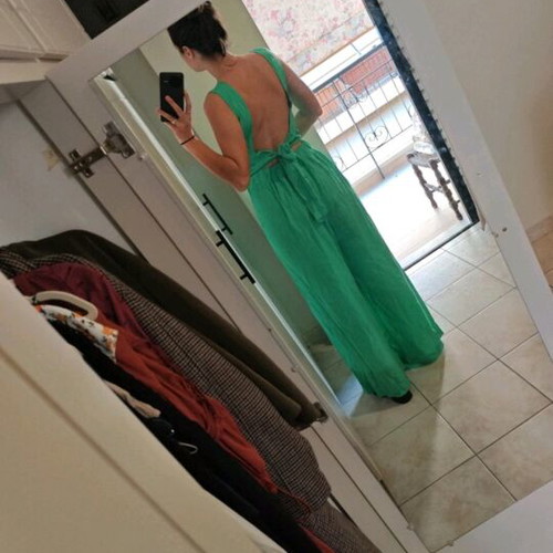 Regalinas green one-piece jumpsuit like new, backless