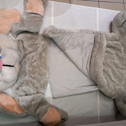 Children's plush Sleeping Bag Rabbit used, with stain