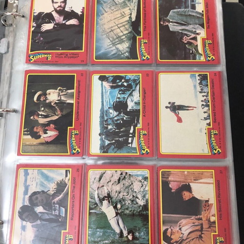 Superman II Movie Complete Set new, 88 base cards and 22 sticker cards