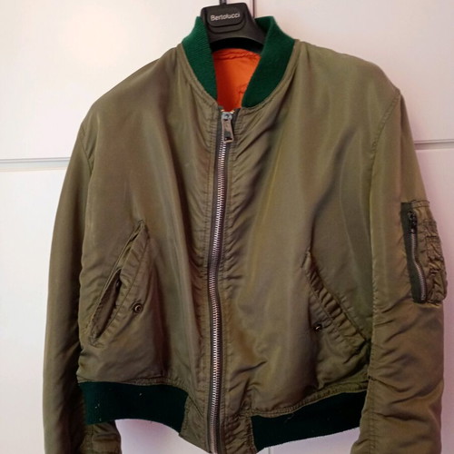 Flight jacket Alpha Industries MA-1 used, khaki, size L