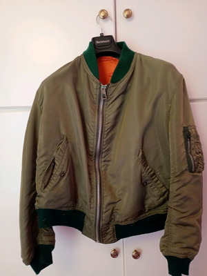 Flight jacket Alpha Industries MA-1 used, khaki, size L